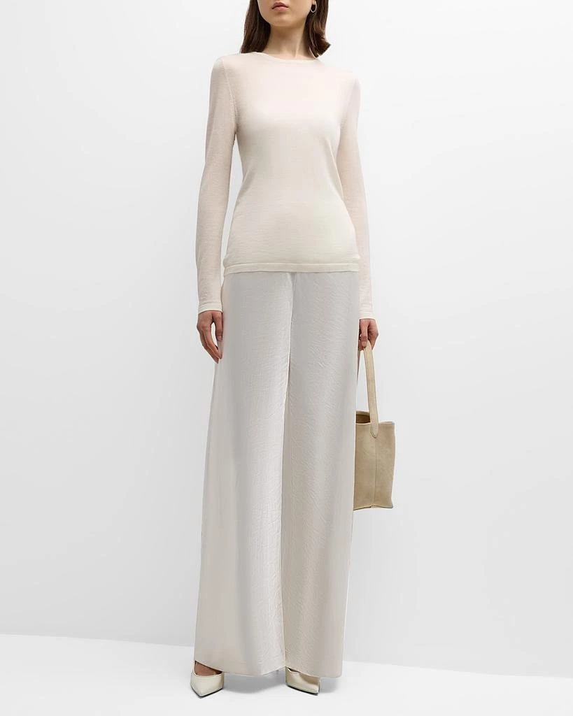 Neiman Marcus Cashmere Superfine Crewneck Top 2