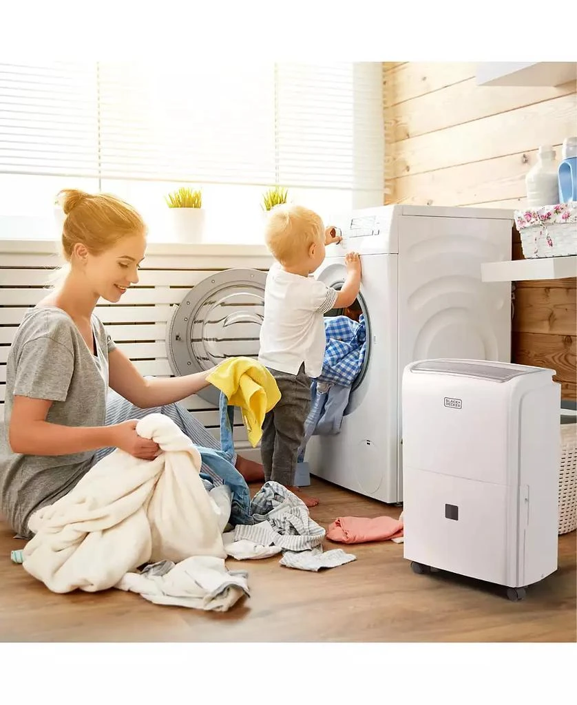 Black & Decker BLACK+DECKER 3000 Sq. Ft. Dehumidifier for Large Spaces and Basements, Energy Star Certified, BDT30WTB, White 5
