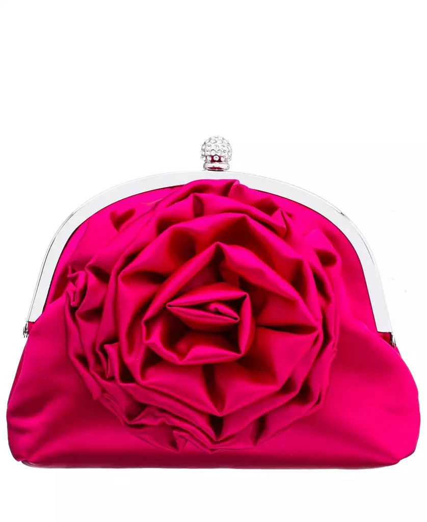 Nina Flower Embellished Frame Crossbody Clutch 1