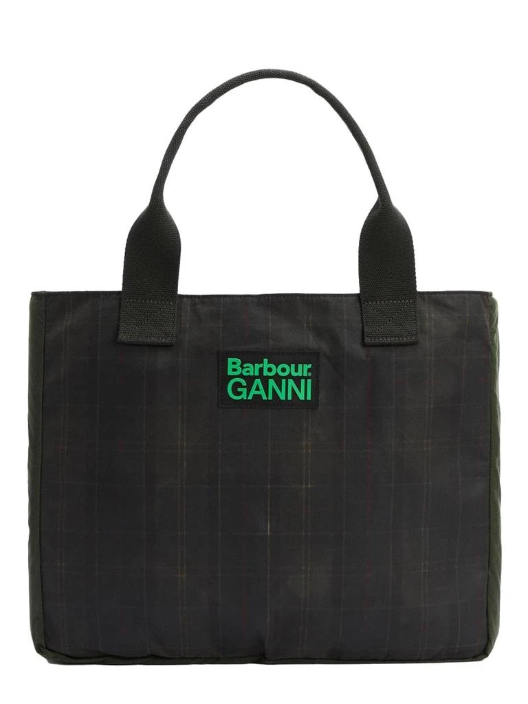 Barbour X Ganni Waxed Cotton Tote Bag 3