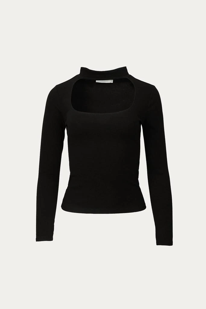 Lush Lush - CUTOUT MOCK NECK TOP 1