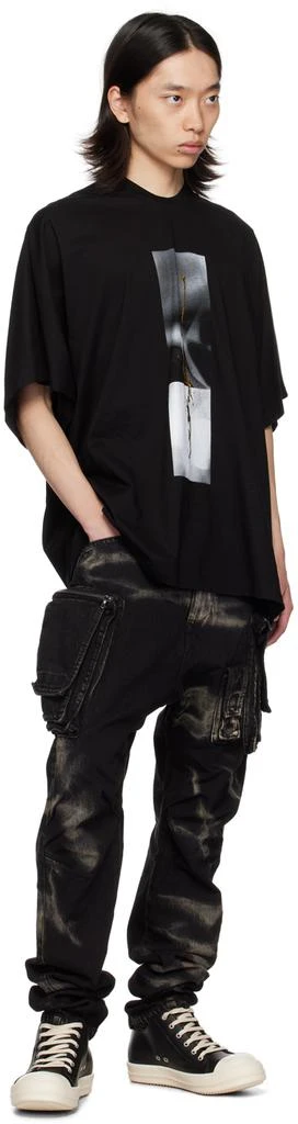 Julius Black Bleached Denim Cargo Pants 4