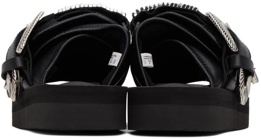 Toga Virilis Black Suicoke Edition Moto Sandals US-8-IT-41 