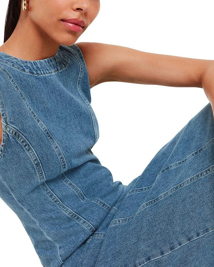 Whistles Sleeveless Denim Midi Dress 5