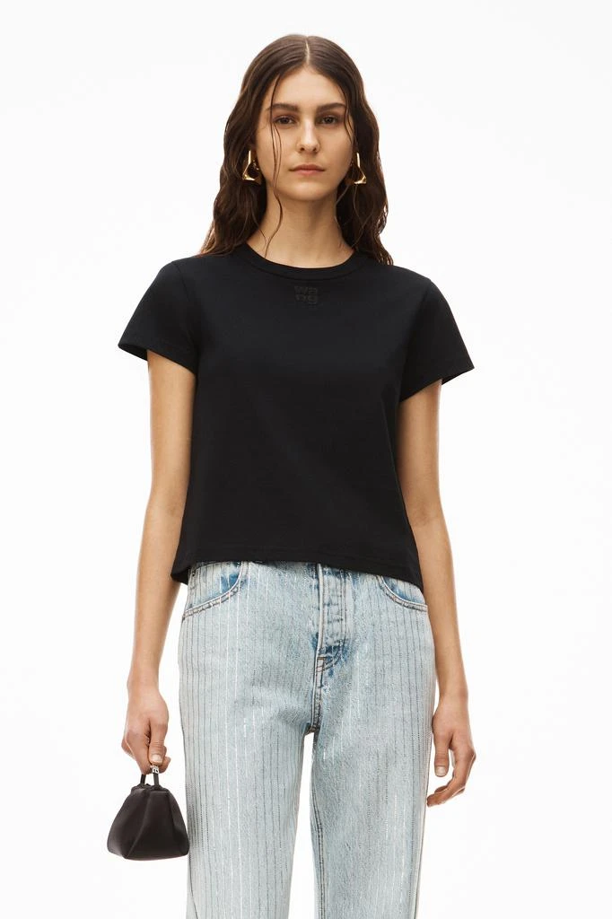 Alexander Wang PUFF LOGO SHRUNKEN TEE IN COTTON JERSEY 2