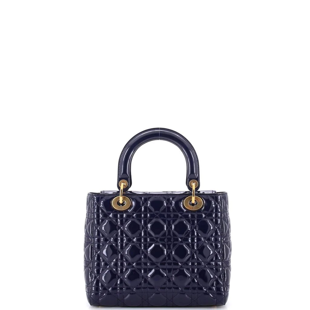 Dior Supple Lady Dior Bag Cannage Quilt Patent Medium 3