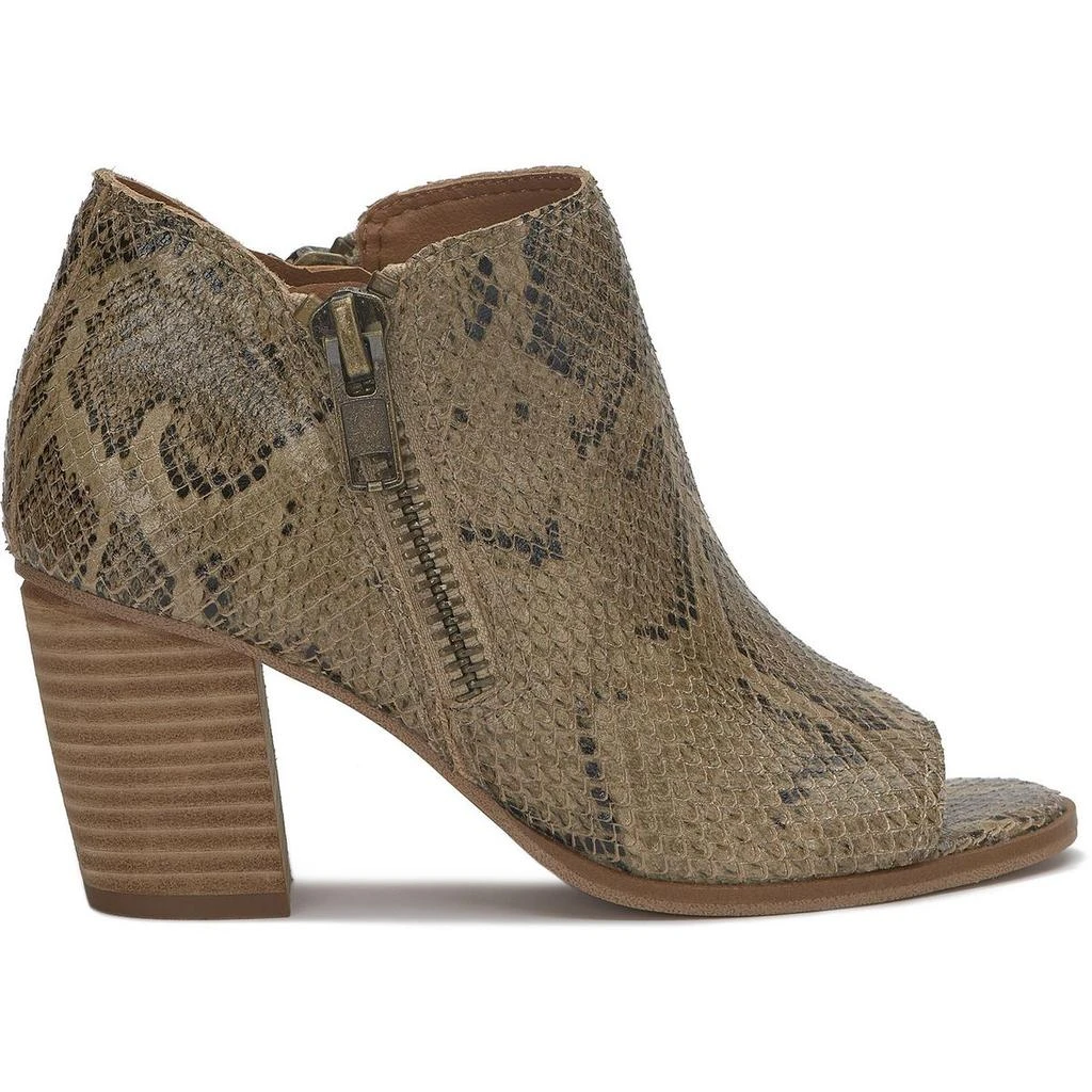 Lucky Brand Joseleen Womens Leather Peep-Toe Booties 3