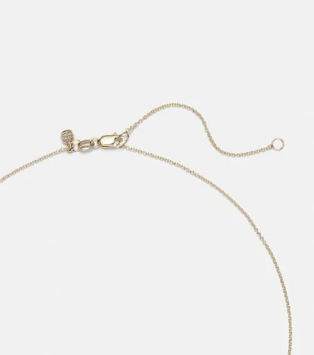 Sydney Evan Fluted Heart 14kt gold chain necklace with ruby 6