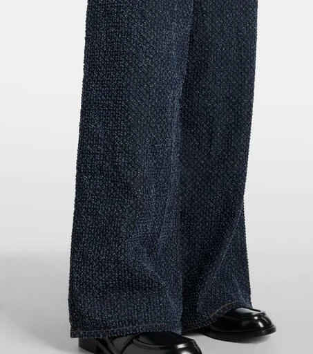 Ganni Fluffy mid-rise wide-leg jeans 5