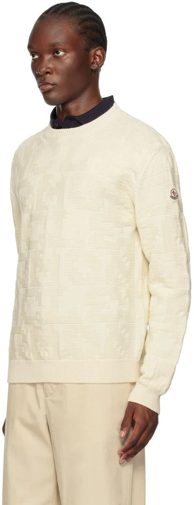 Moncler Off-White Wool Sweater 4