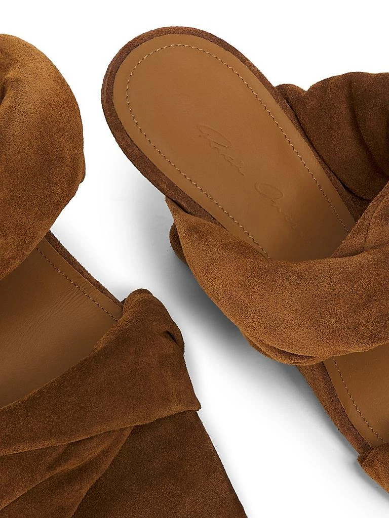 Rick Owens 90MM Suede Cantilever-Heel Sandals 5