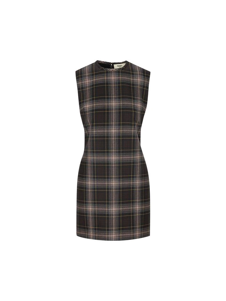 Fendi Fendi Tartan Sleeveless Mini Dress 1