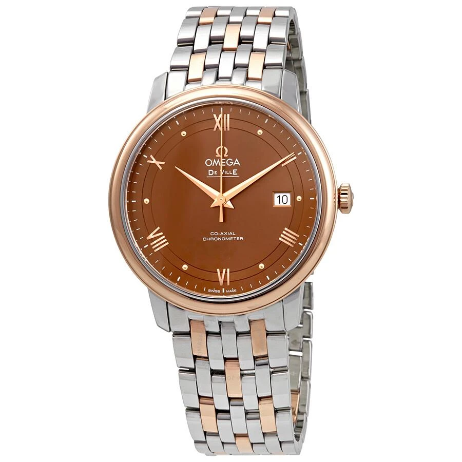Omega De Ville Prestige Automatic Chronometer Brown Dial Two-Tone Men's Watch 424.20.40.20.13.001 1