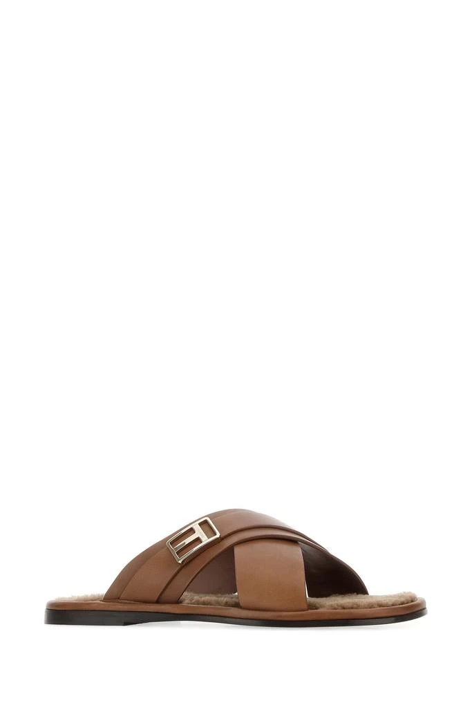 Tom Ford Brown leather slippers 1