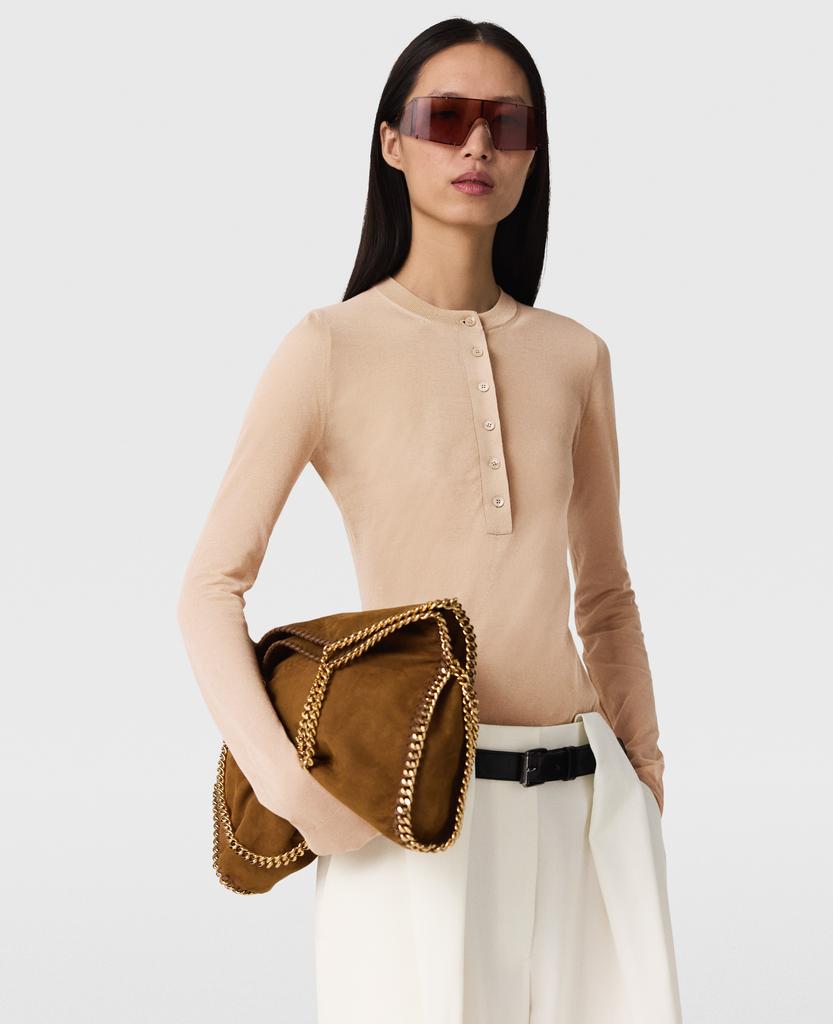 Stella McCartney Stella McCartney - Sheer Long Sleeve Crewneck Top, Woman, Nude, Size: L