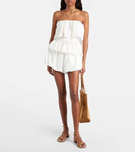 Posse Beryl broderie anglaise peplum cotton top 2