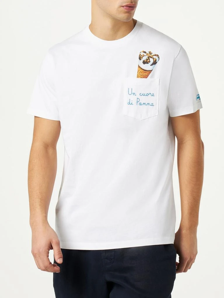 Mc2 Saint Barth Cornetto Cotton T-shirt With Embroidery | Algida® Special Edition 1