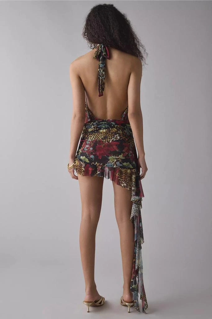 Jaded London Jaded London Cindy Plunge Halter Open-Back Mini Dress 4