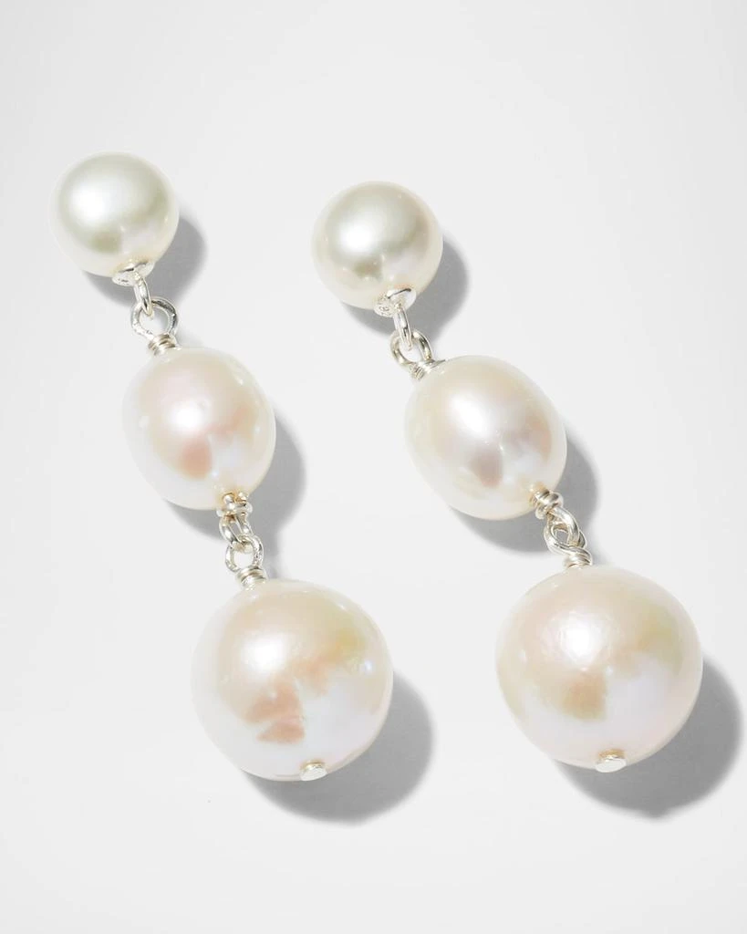 Margo Morrison Triple Pearl Post Earrings 3