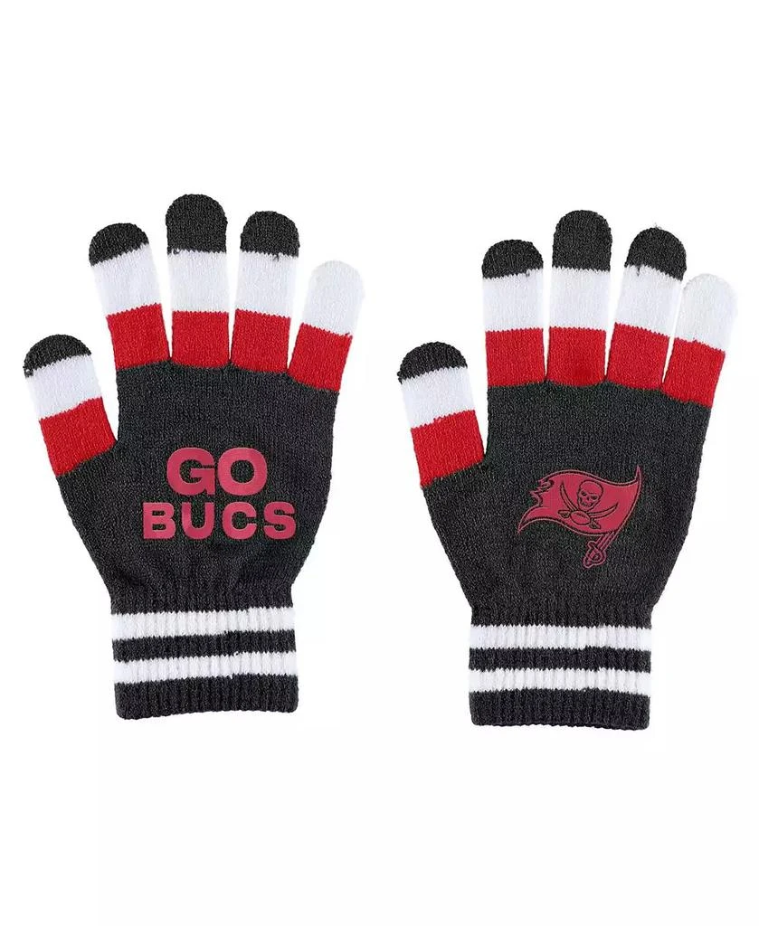 WEAR by Erin Andrews Women's Tampa Bay Buccaneers Striped Scarf and Gloves Set 2