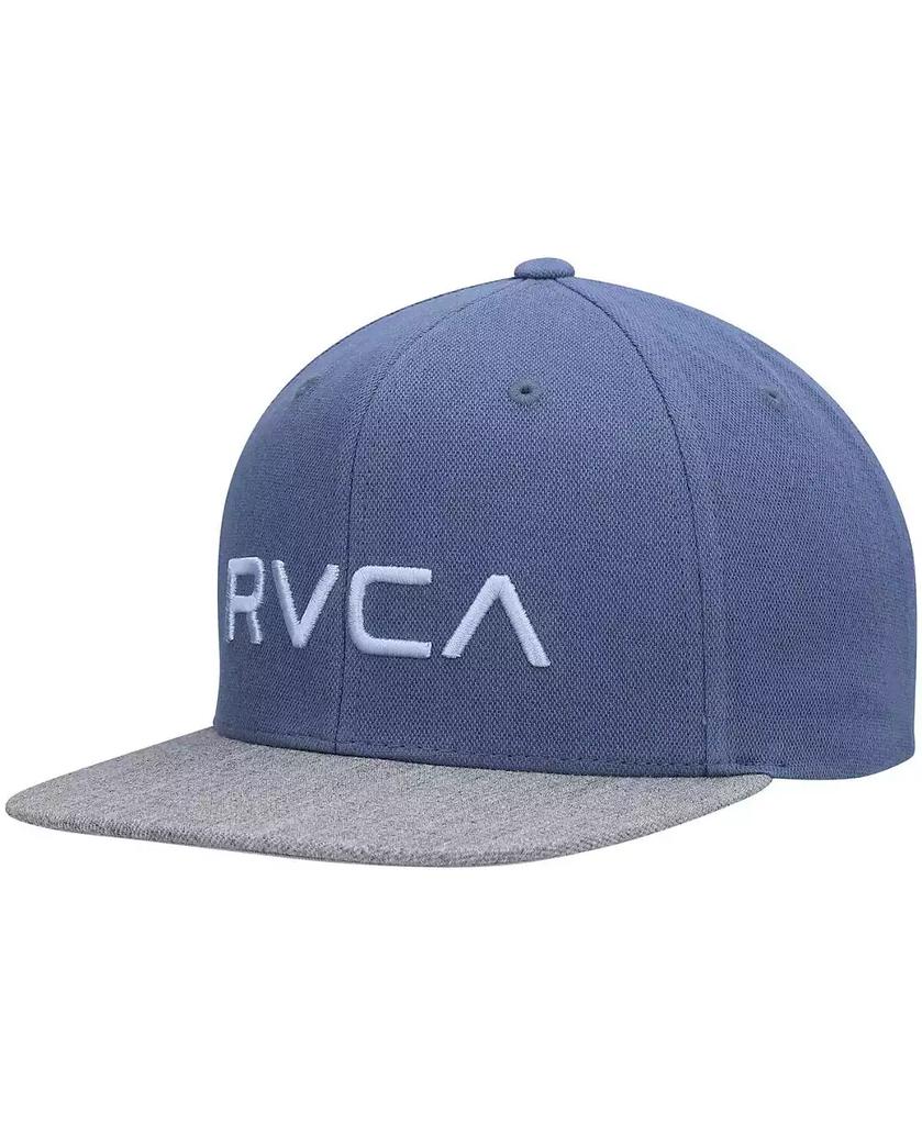 RVCA Big Boys and Girls Light Blue, Heathered Gray Twill Snapback Hat