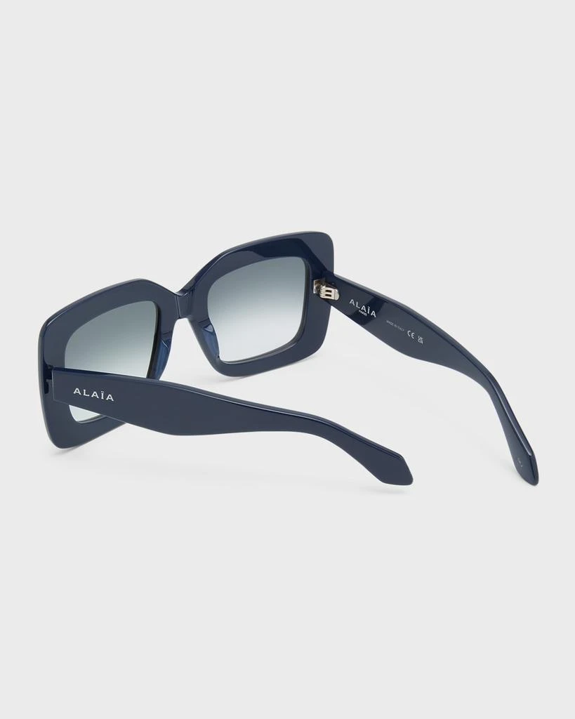 Alaïa Logo Square Acetate Sunglasses 2