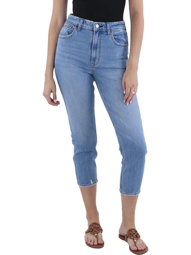 Abercrombie & Fitch Womens High Rise Light Wash Mom Jeans 1