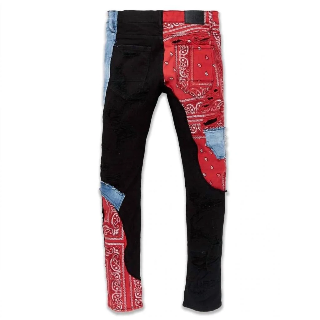 JORDAN CRAIG Men's Ross Represent Denim Jeans In Crimson 2