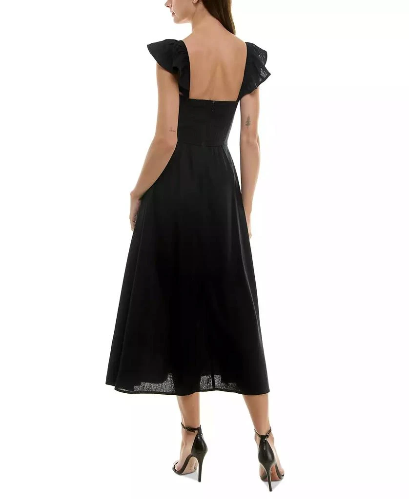 knee length dresses for ladies Naughty Or Nice Long Sleeve Lace Mini Dress Black
