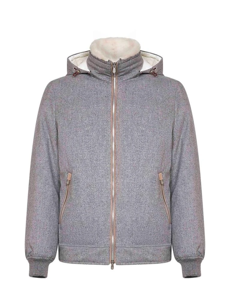 Brunello Cucinelli Brunello Cucinelli Zip-Up Hooded Jacket 1