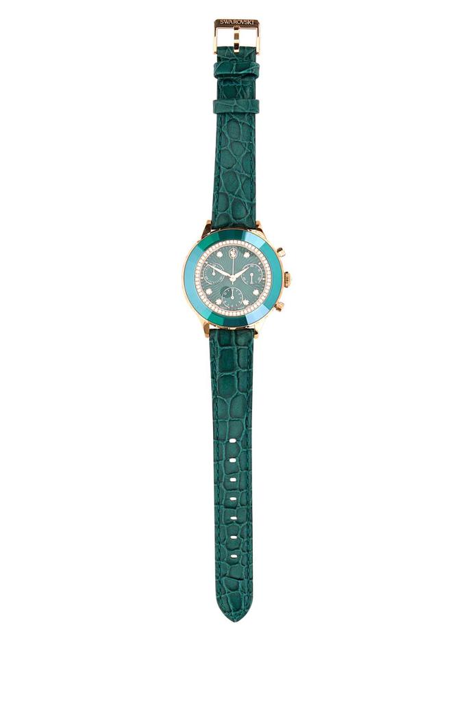 アナログ腕時計 Swarovski Green Leather Octea Chrono Watch 71EEiSRYf0L._UY350_.jpg