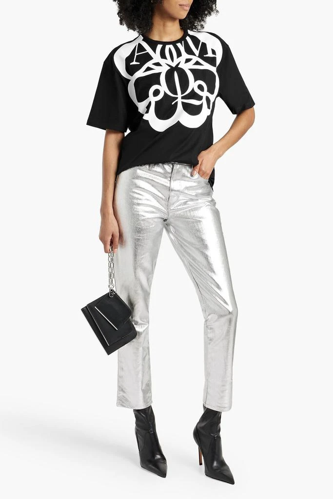 Alexander McQueen Printed cotton-jersey T-shirt 2
