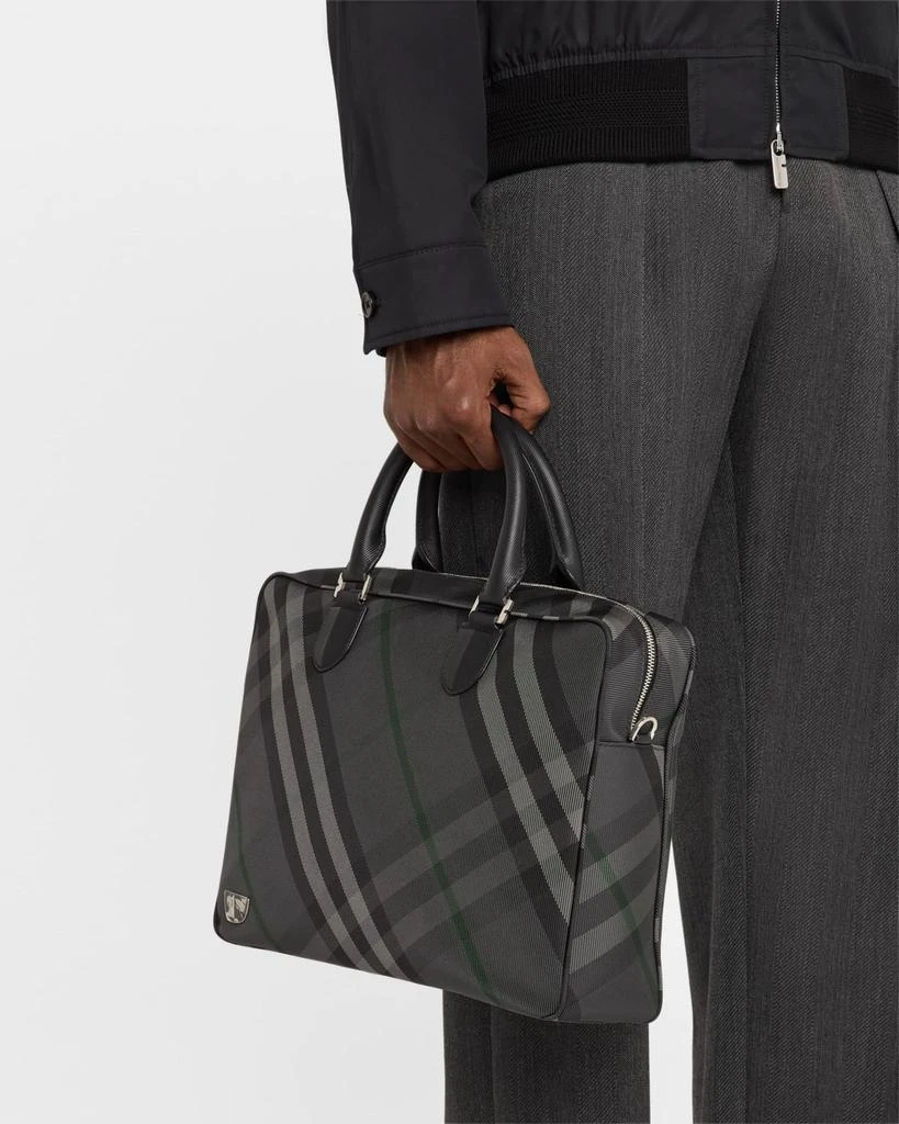 Burberry Men's Heritage Check Briefcase 2