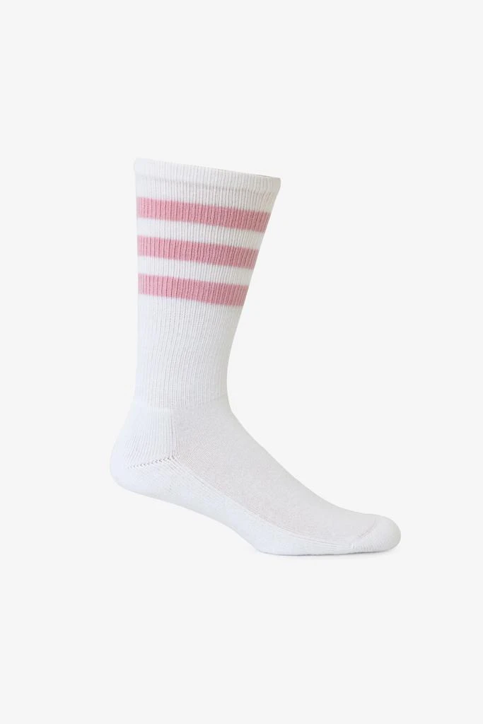 Los Angeles Apparel CALFSOCK - Unisex 3-Stripe Calf Sock 44