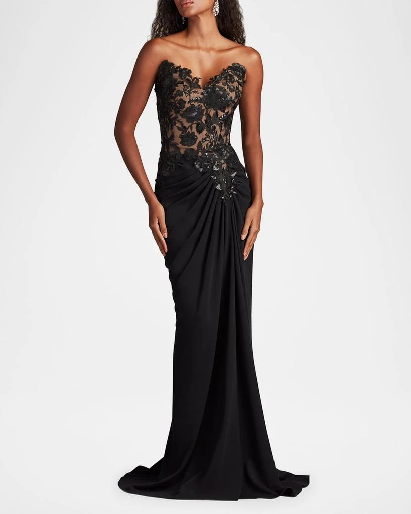 Tadashi Shoji Strapless Pleated Sequin Lace Gown - Dresses & Skirts - Free Shipping - BeyondStyle Tadashi Shoji Strapless Pleated Sequin Lace Gown - Dresses & Skirts - Free Shipping - BeyondStyle