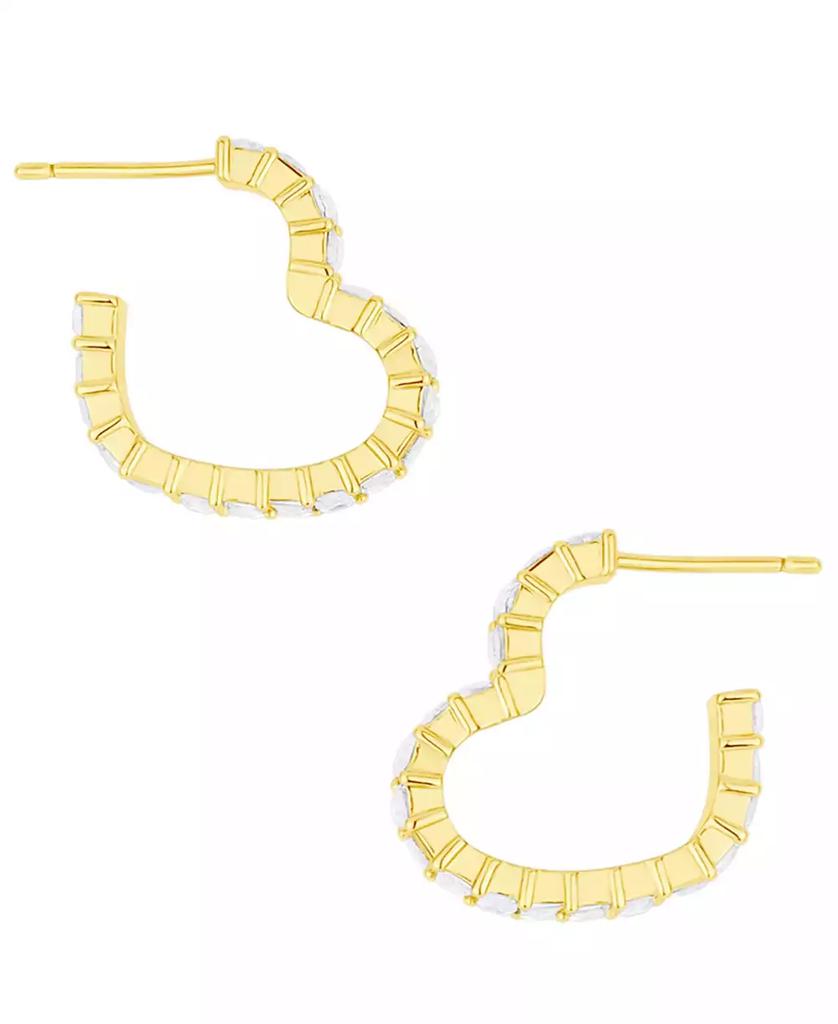 And Now This 18k Gold Plated Brass Heart Hoop Earrings, Macy
s Exclusive