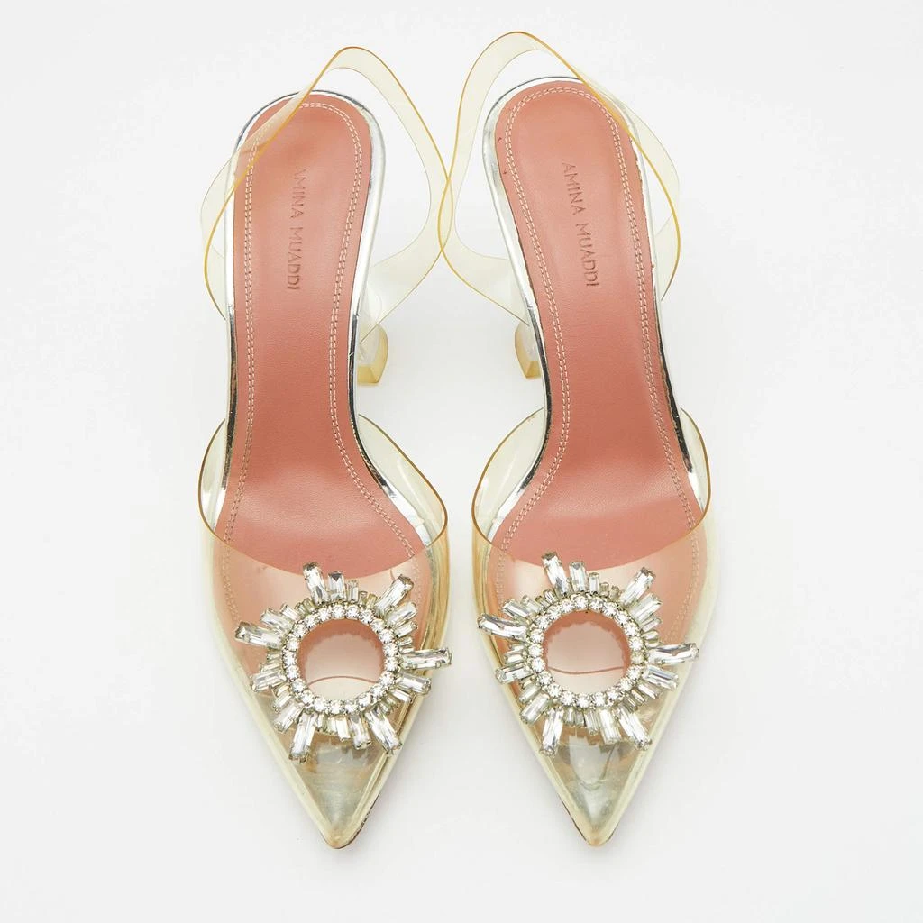 Amina Muaddi Amina Muaddi Transparent PVC Begum Pointed Toe Pumps Size 39 3