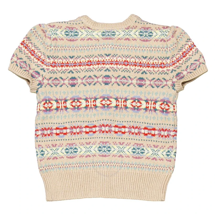 Ralph Lauren Girls Fair-Isle Short-Sleeved Cardigan 3