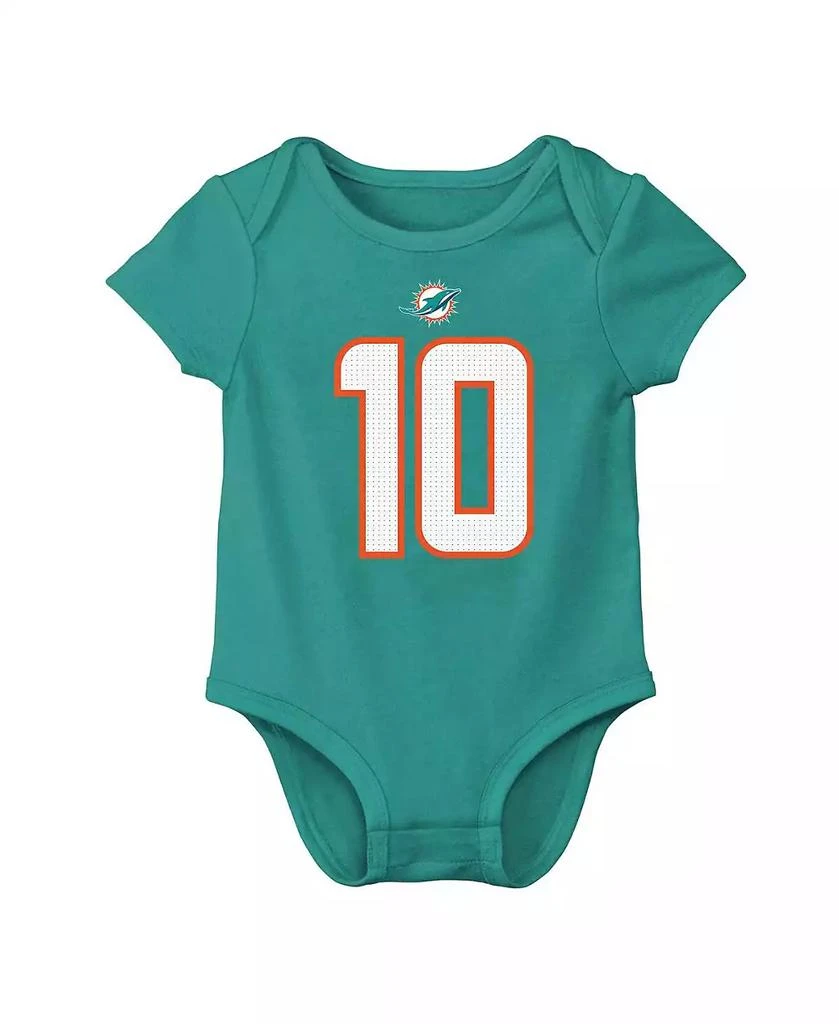 NIKE Baby Boys and Girls Tyreek Hill Aqua Miami Dolphins Player Name Number Bodysuit 2