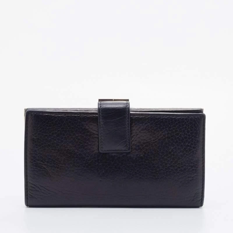 CH Carolina Herrera CH Carolina Herrera Black Leather French Continental Wallet 1