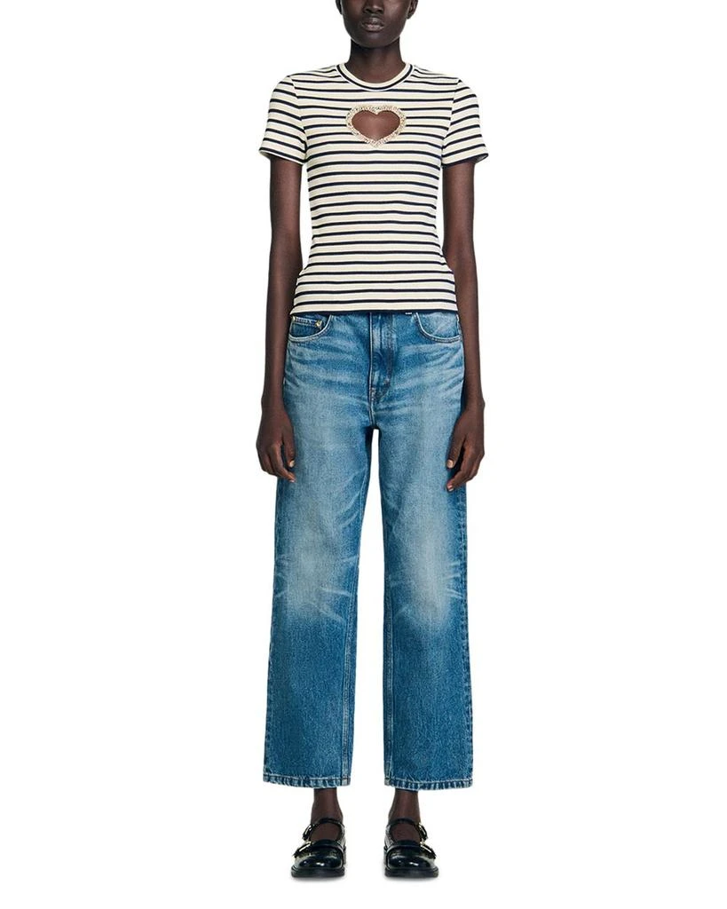 Sandro Rhinestone Heart Tee 2