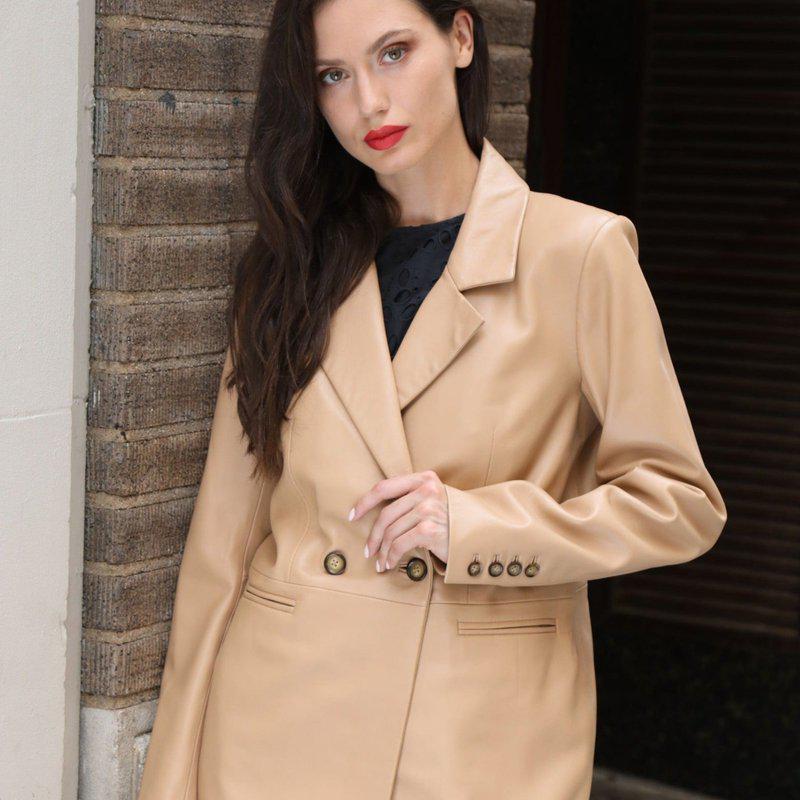 Walter Baker Misha Blazer, Latte Leather