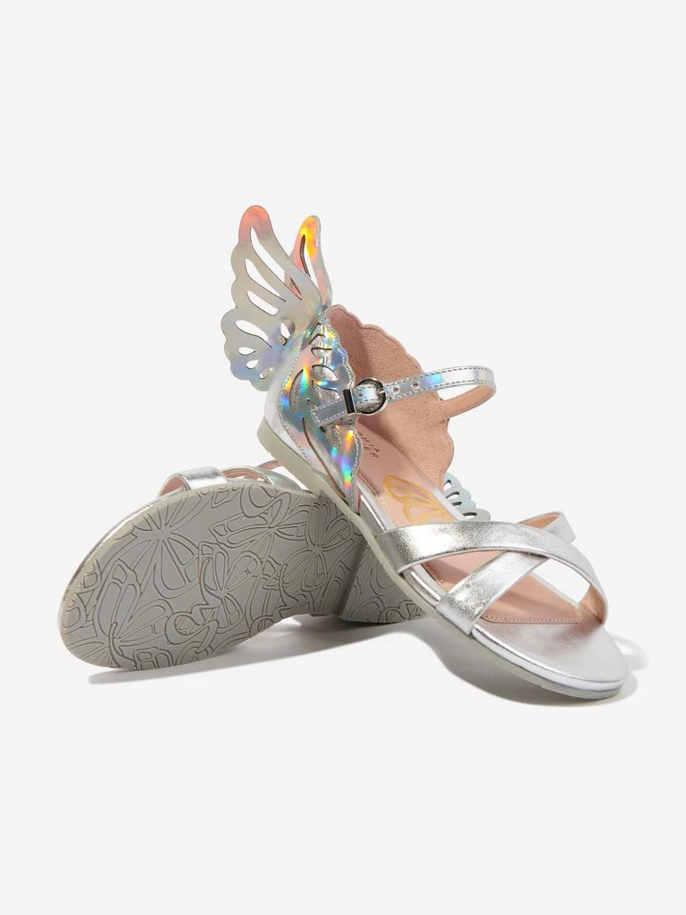 Sophia Webster Sophia Webster Girls Leather Heavenly Sandals in Silver 2