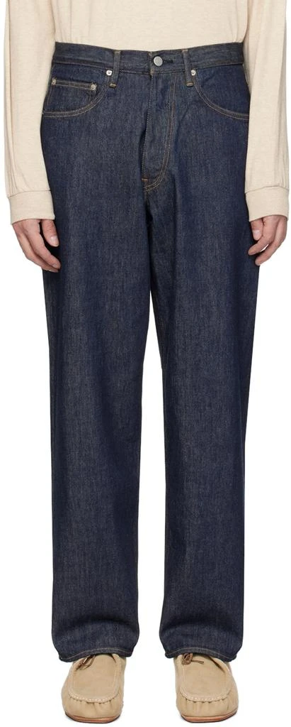 AURALEE Indigo Hard Twist Wide Jeans 1