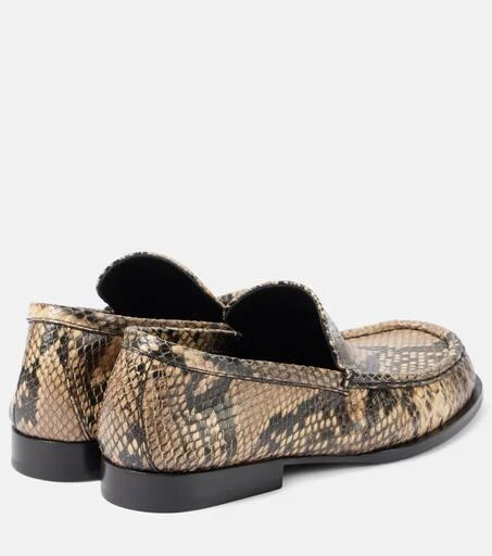 Dries Van Noten Snake-effect leather loafers 2
