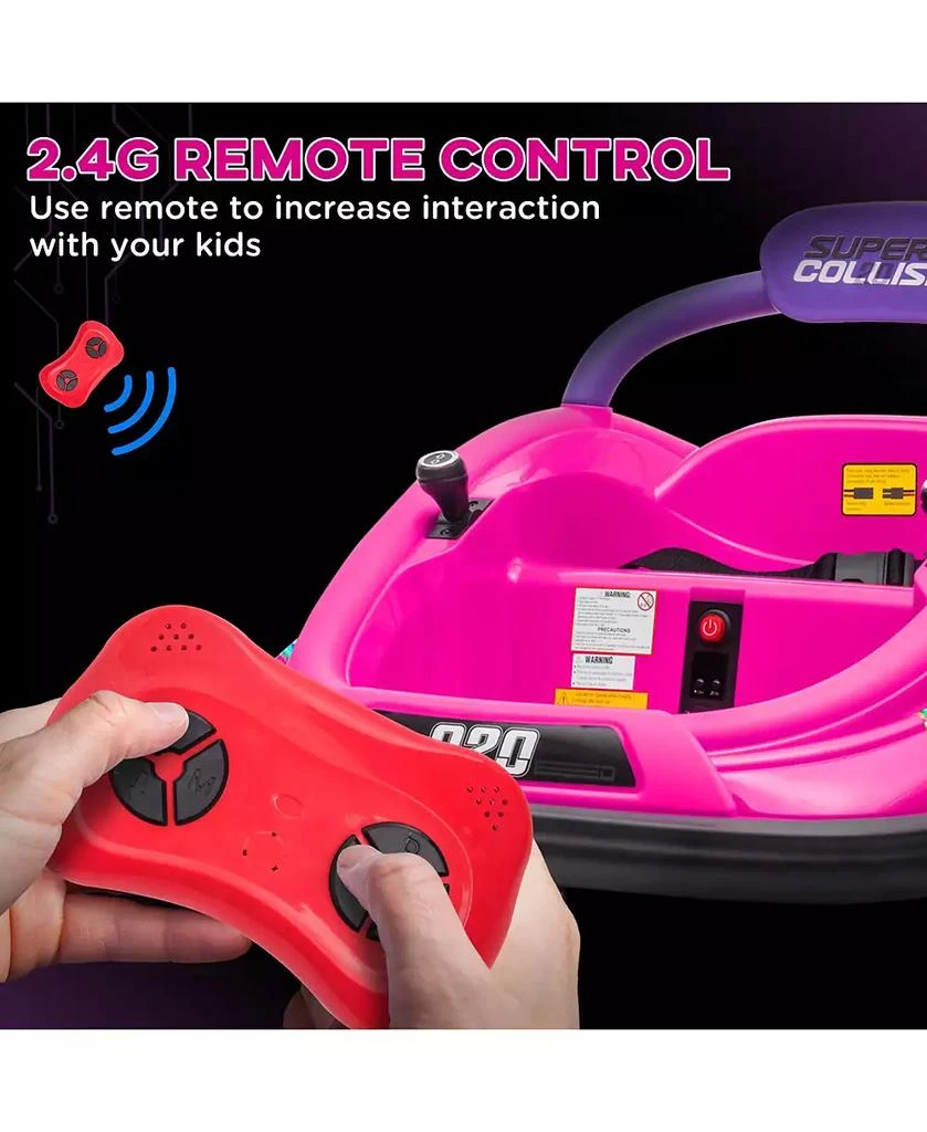 HONGGE 12V Kids Electric Bumper Car with 360 Degree Spin 6