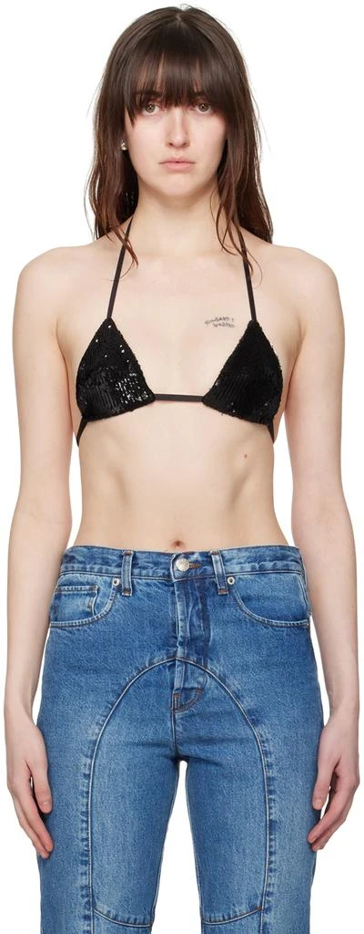 Edward Cuming Black Sequin Bra 1
