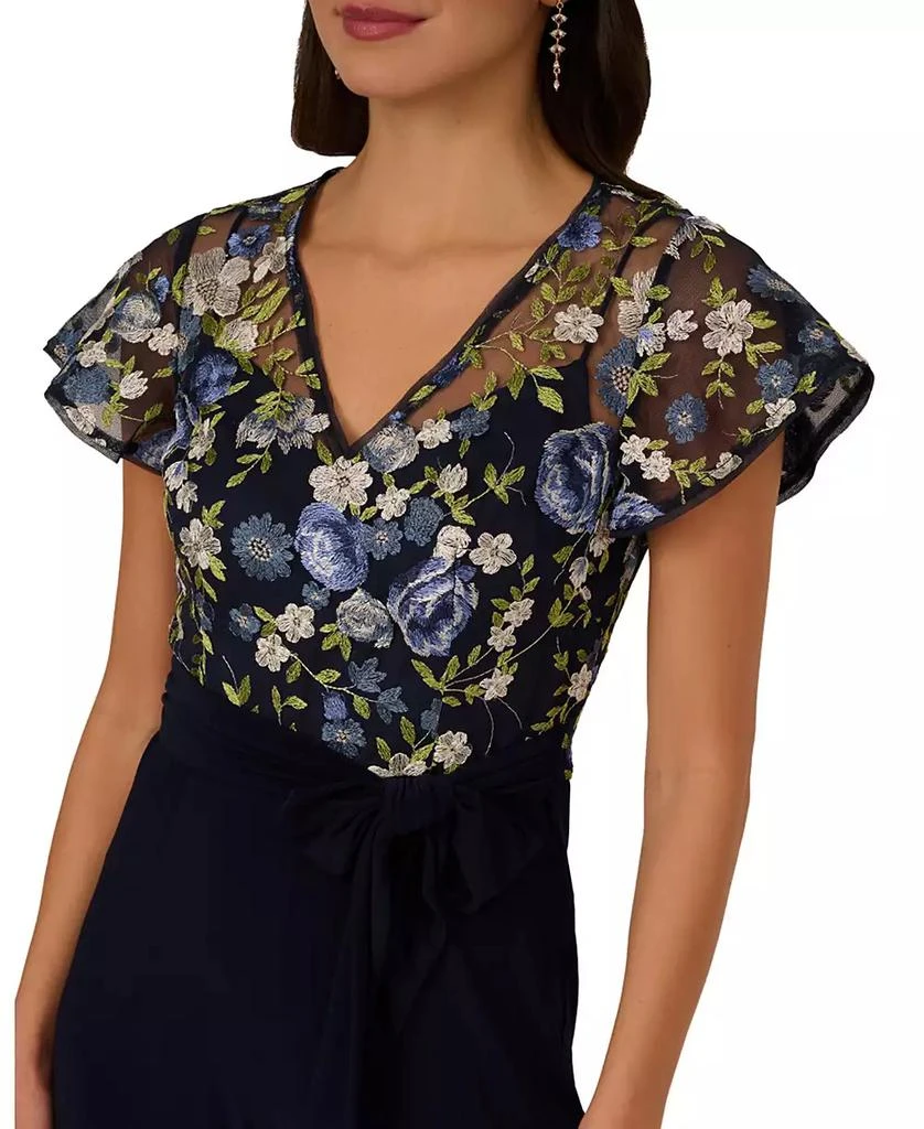 Adrianna Papell Women's Embroidered Wide-Leg Jumpsuit 3