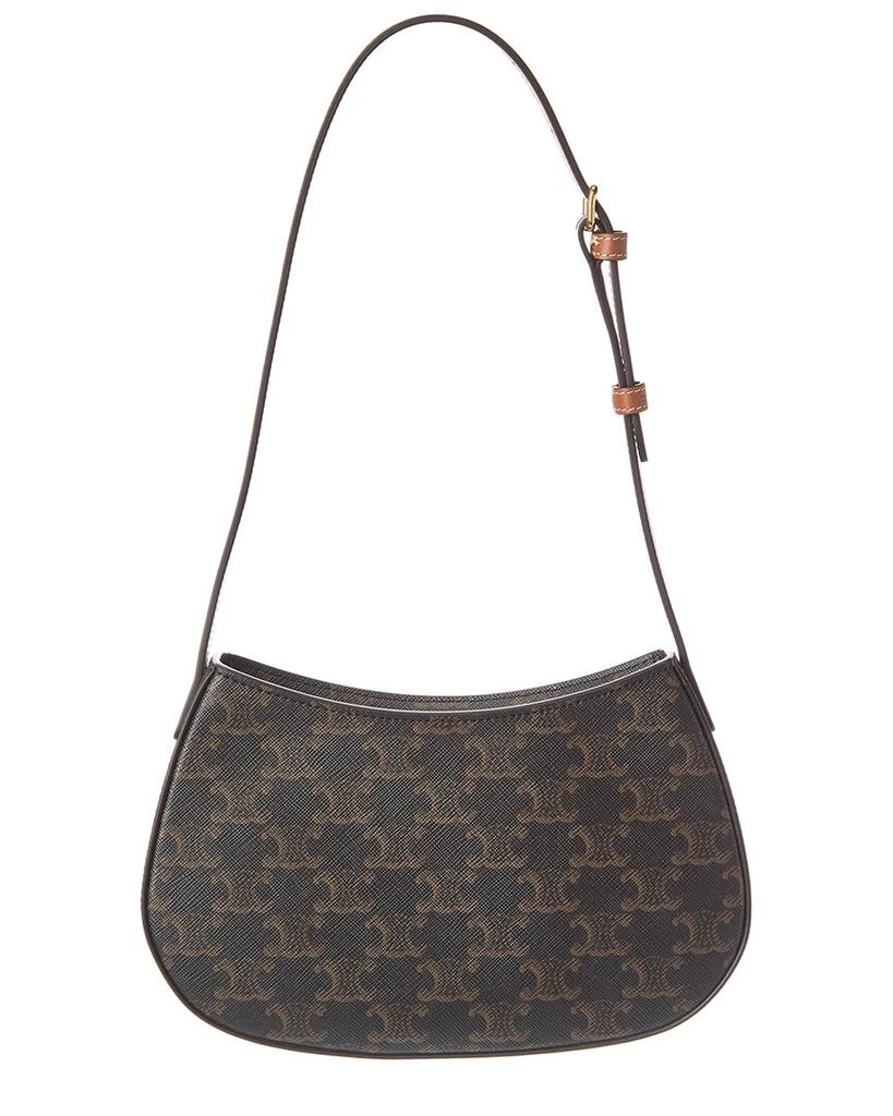 Celine CELINE Tilly Medium Triomphe Canvas & Leather Shoulder Bag 2