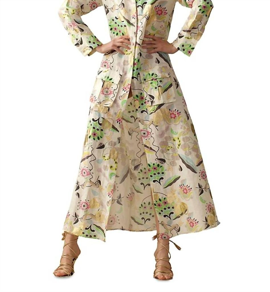 Cynthia Rowley Cynthia Rowley - Silk Linen Floral Shirt Dress